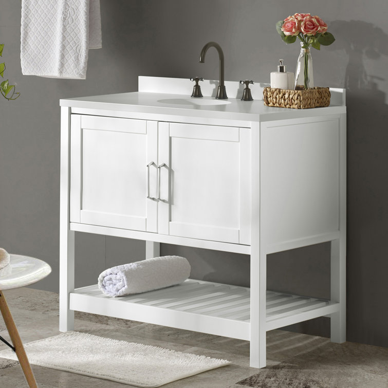 Alaterre 36" Single Bathroom Vanity Base Only in White & Reviews Wayfair